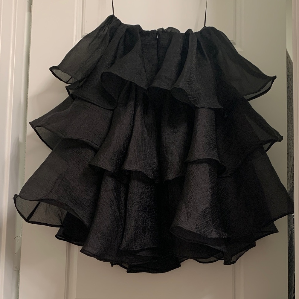 Black Layered Ruffle Dress - Picture 2 of 2